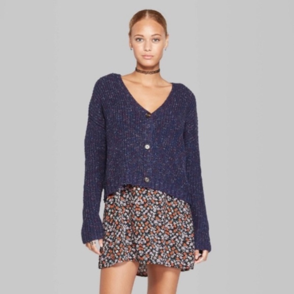 Wild Fable Blue Knit Cardigan NWOT